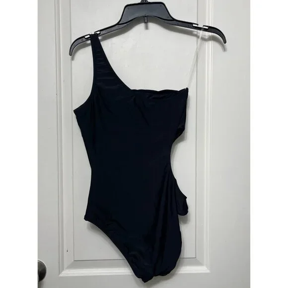 L'AGENCE Ava Chain One-Piece Swimsuit in Black Size S